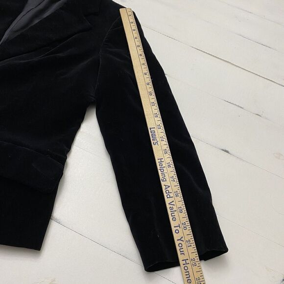 Atkins JR Women's Velvet Black Cotton Blazer Size 13 Made in Japan - Picture 9 of 12
